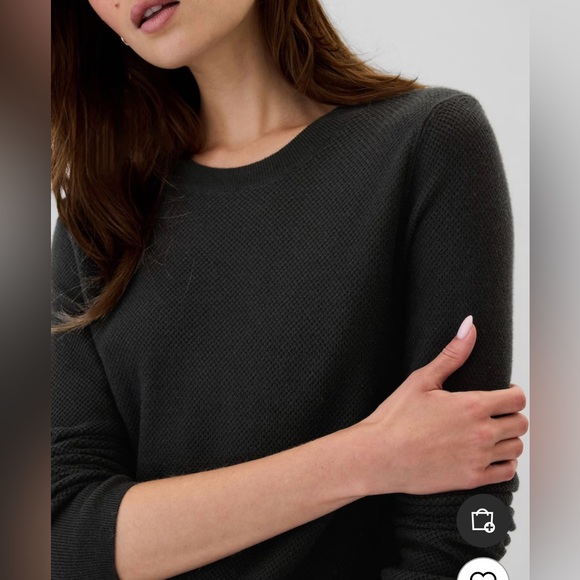 GAP Bella Crew Lightweight Pullover Sweater, True Black, Large NWT - Picture 4 of 15